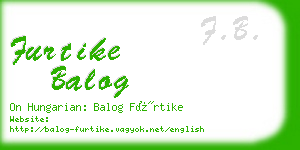 furtike balog business card